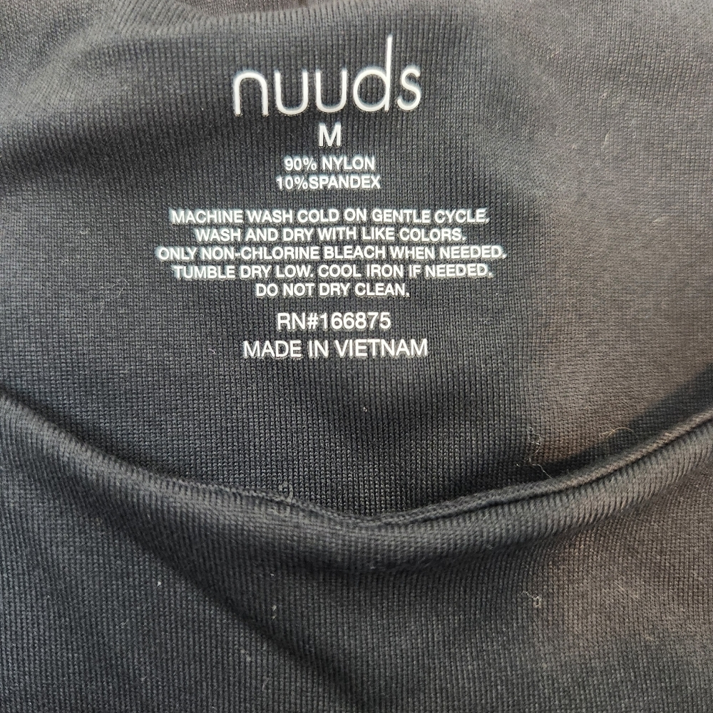 Nuuds Long Sleeve Crewneck Bodysuit Size Medium - Picture 4 of 6